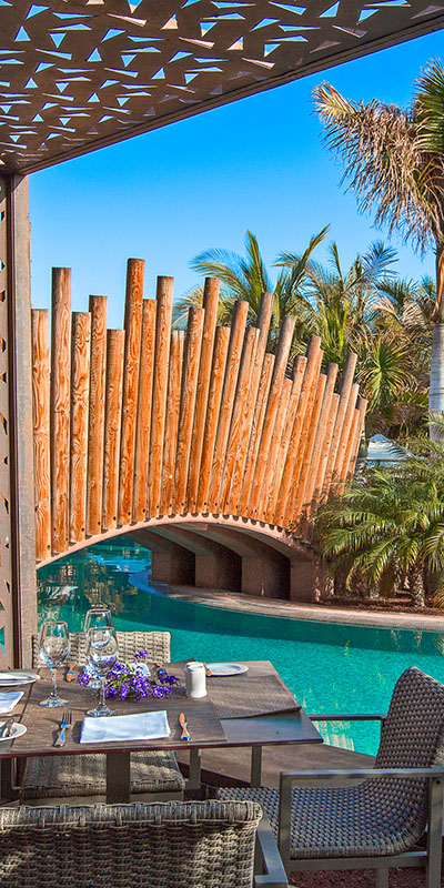  Gastronomischer Service im Hotel mit afrikanischer Atmosphäre Lopesan Baobab Resort in Meloneras, Gran Canaria 